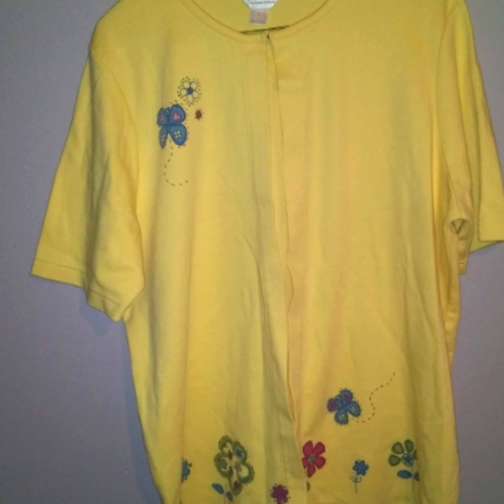 CJ Banks Cotton Cover Top Size x (M)